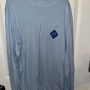 Southern Tide Blue Long Sleeve Tee Casual Cotton